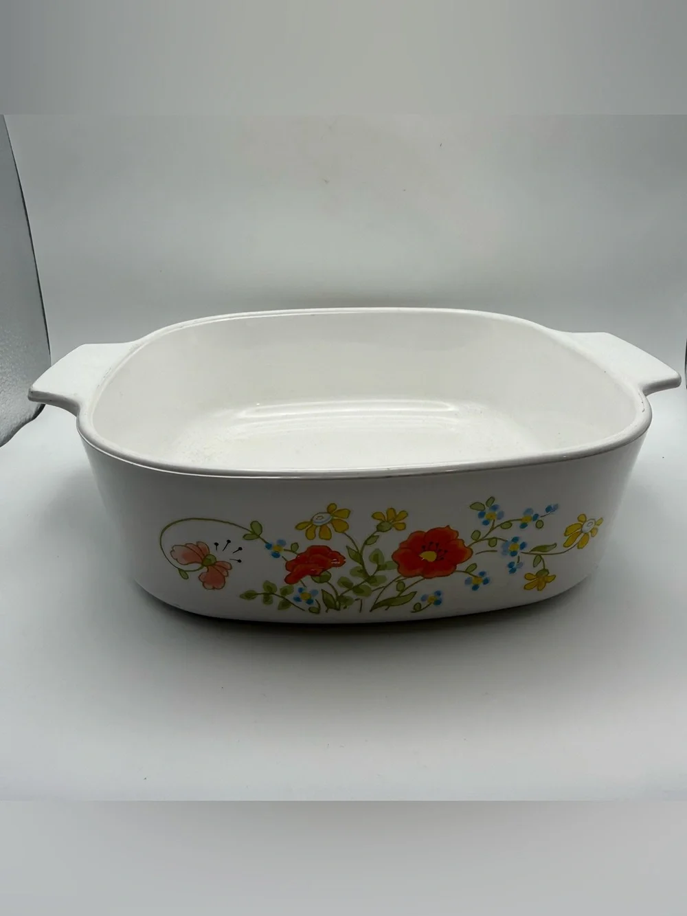 Vintage Cottagecore Corning Ware Wild Flower A-2-B 2 Liter Casserole Dish